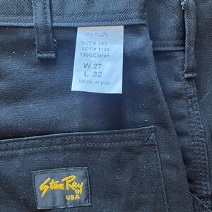 Stan Ray Black Straight Leg Pants